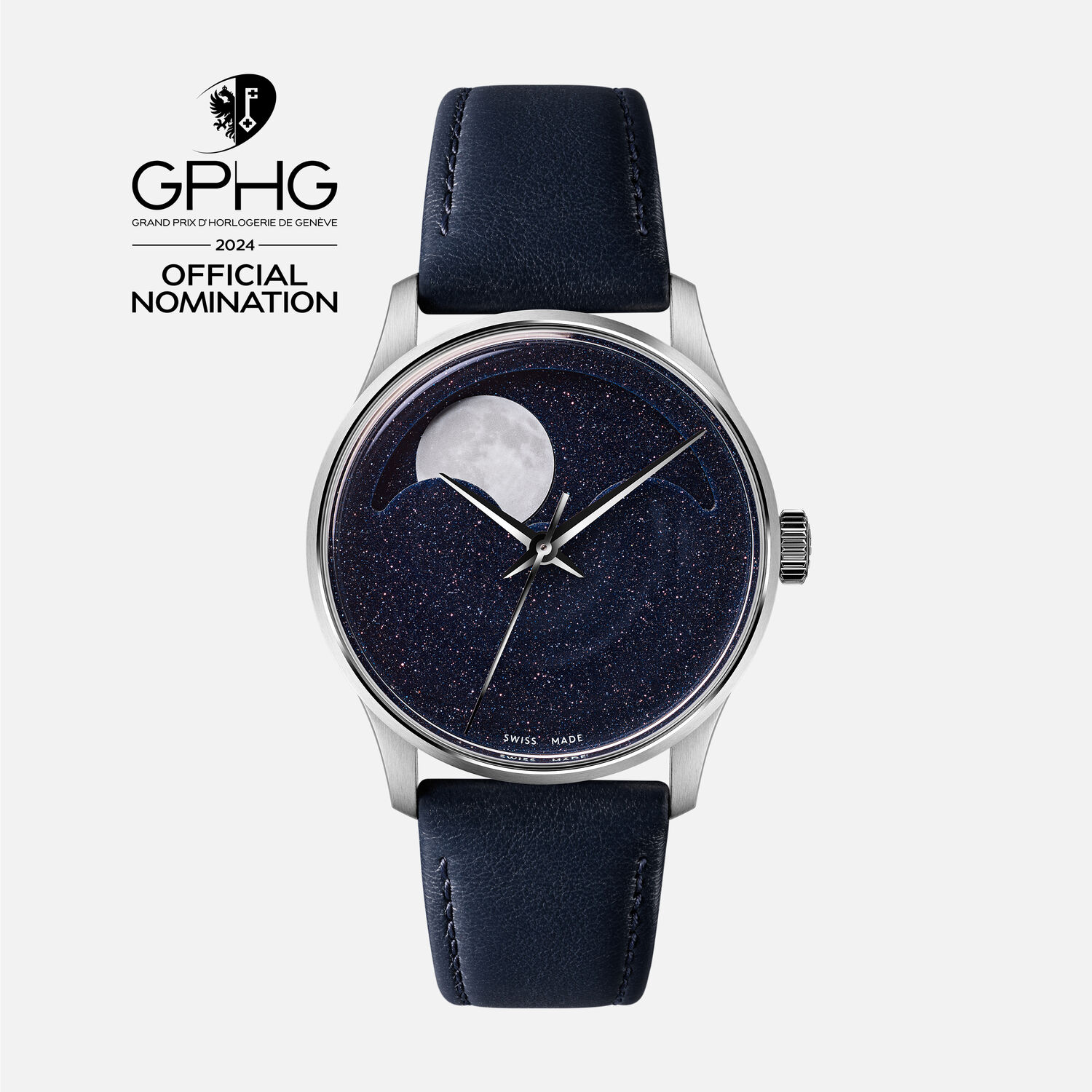 Dark Blue Fine Italian Leather