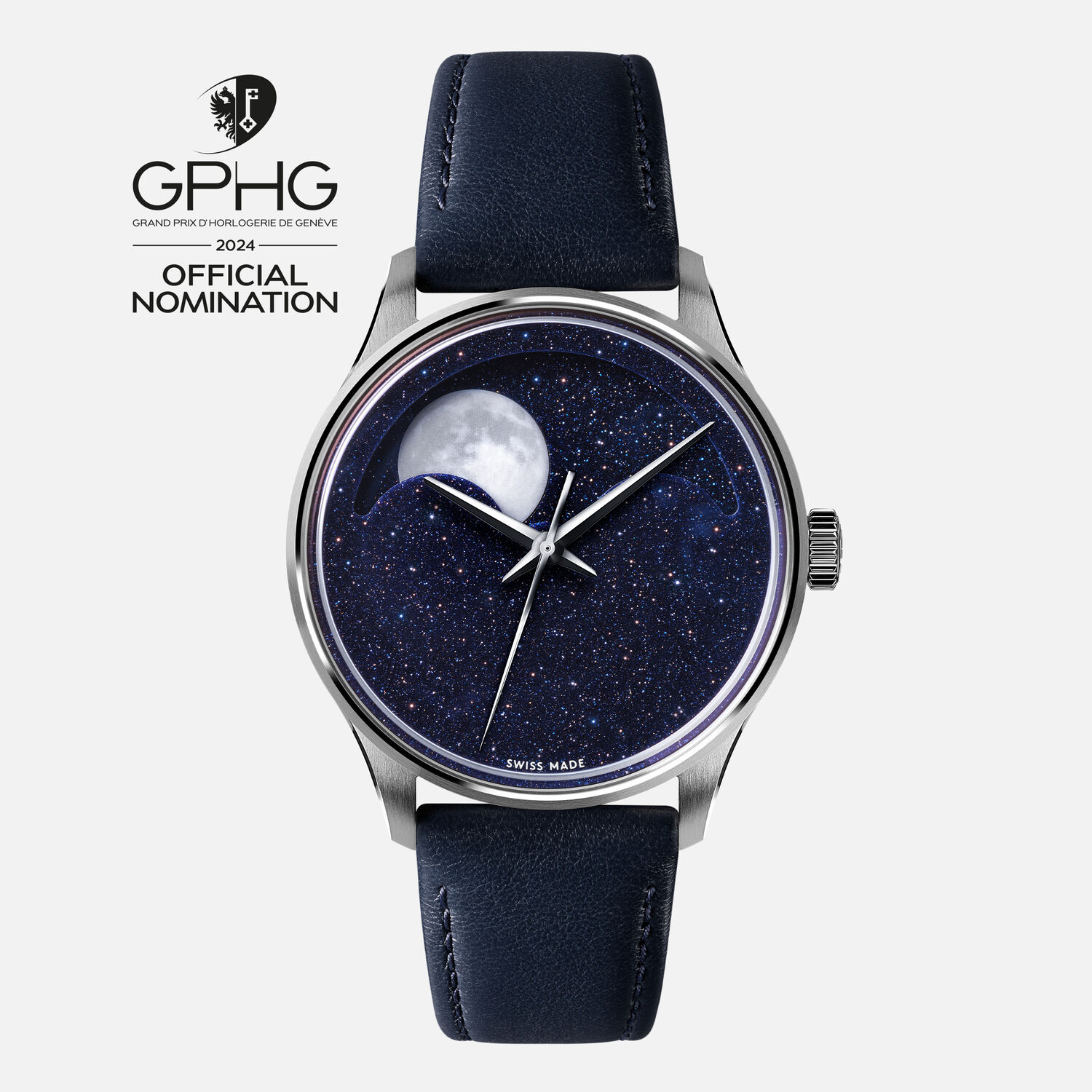 Dark Blue Fine Italian Leather