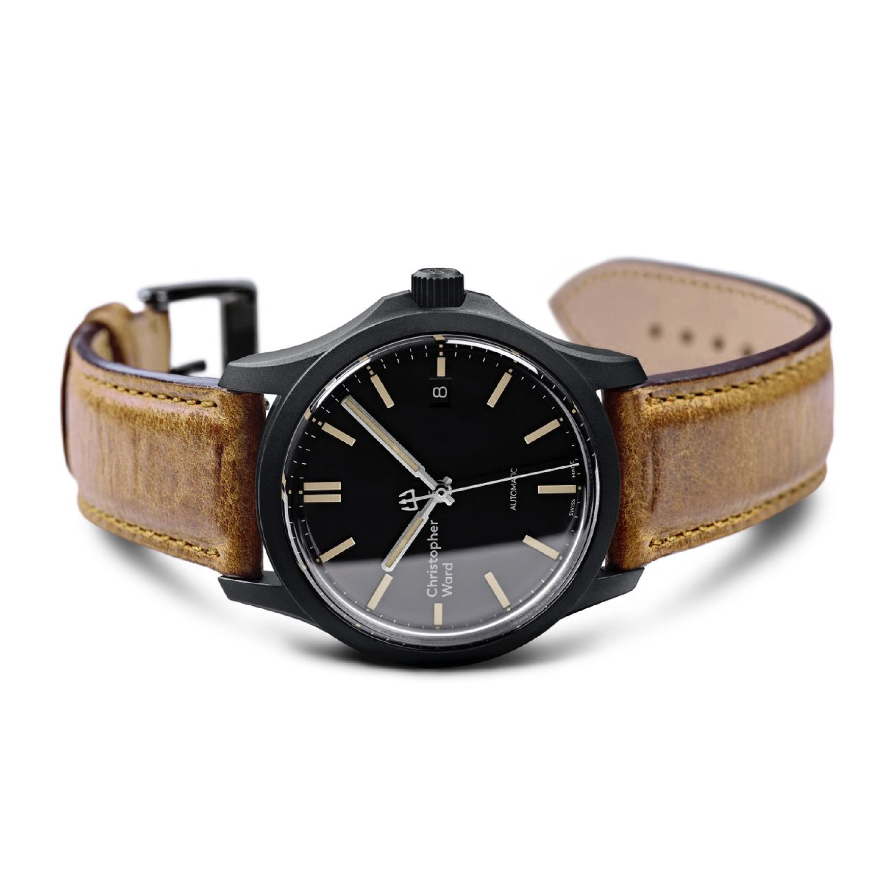christopher ward leather strap