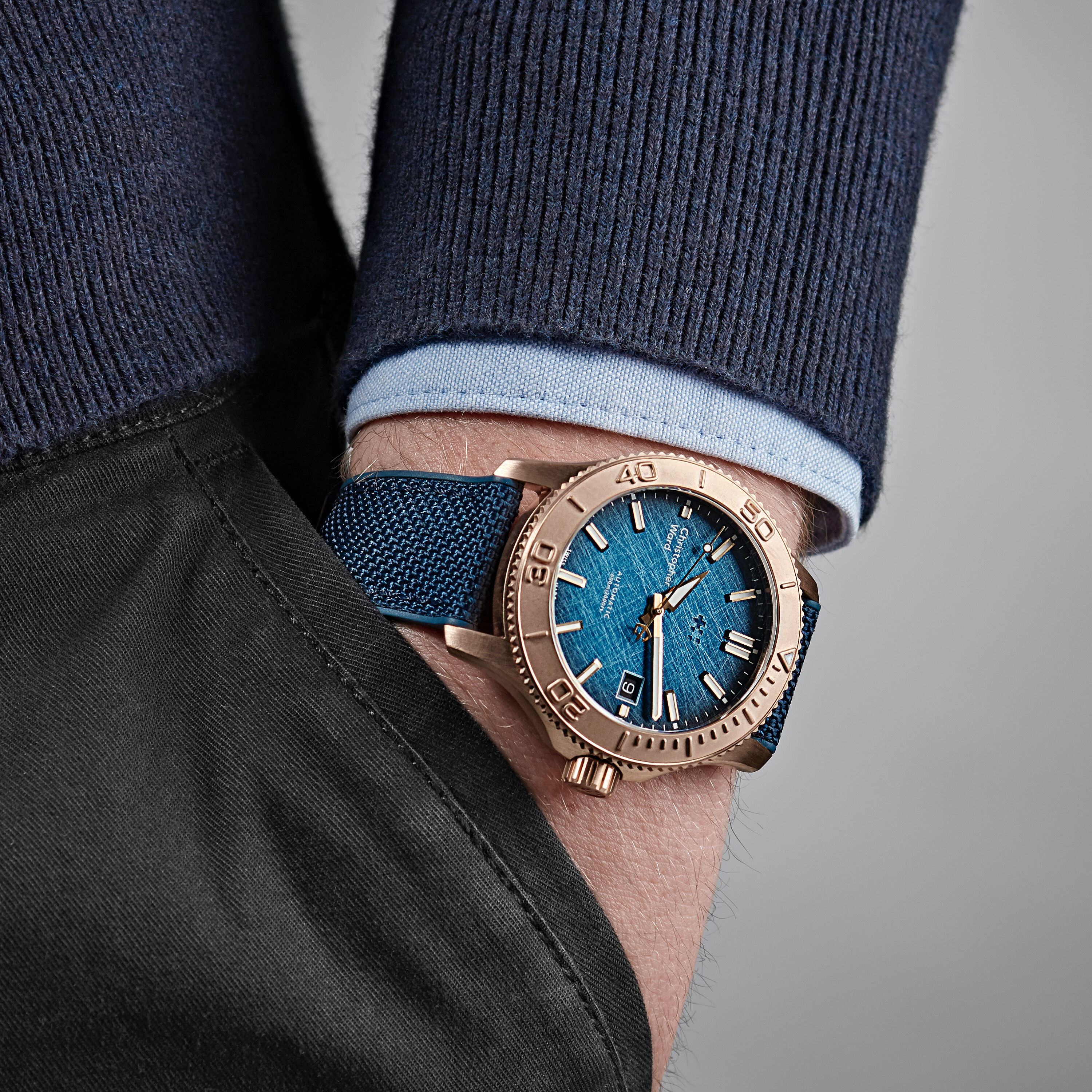 Christopher ward on sale rubber strap