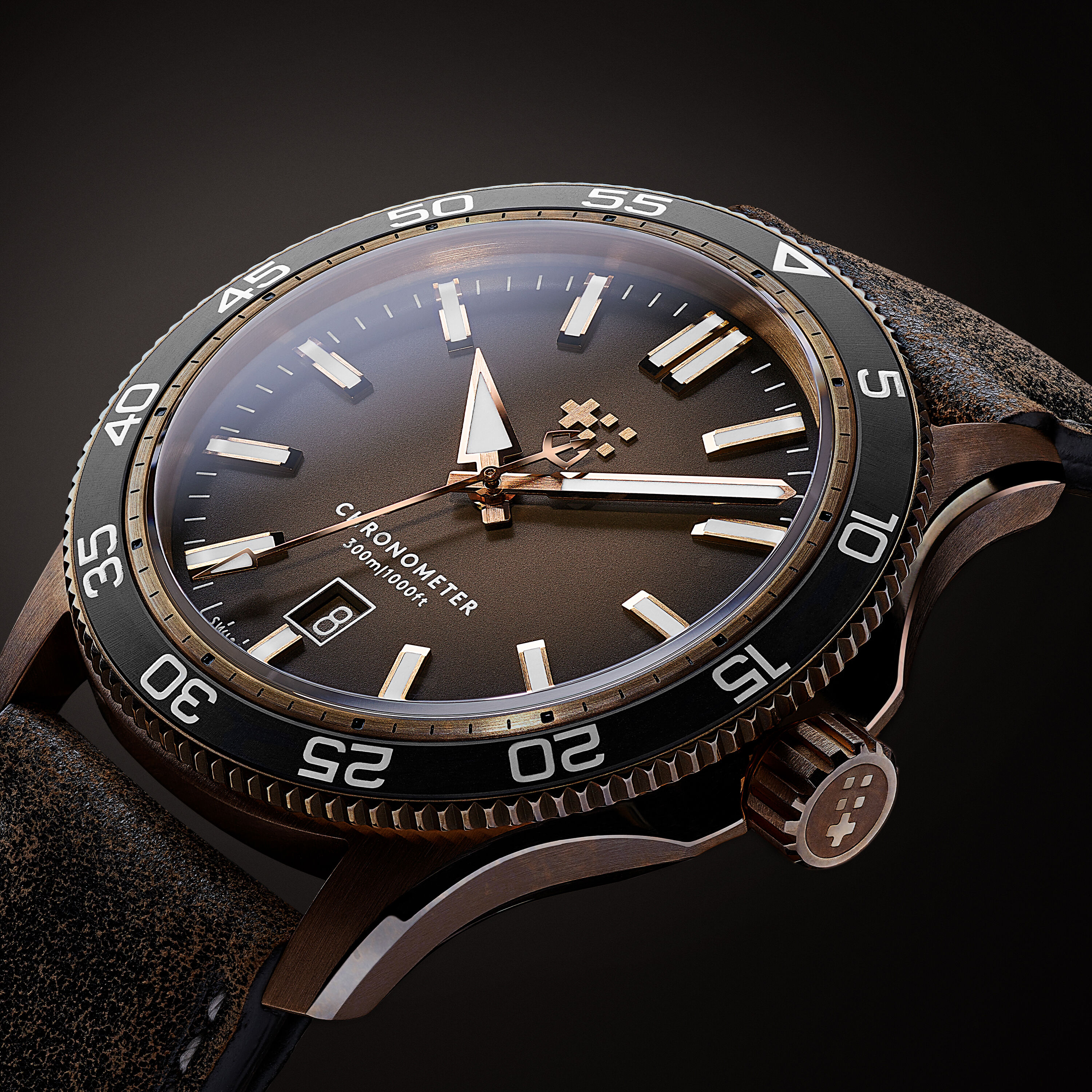 C60 Pro 300 Bronze Patinated | Christopher Ward
