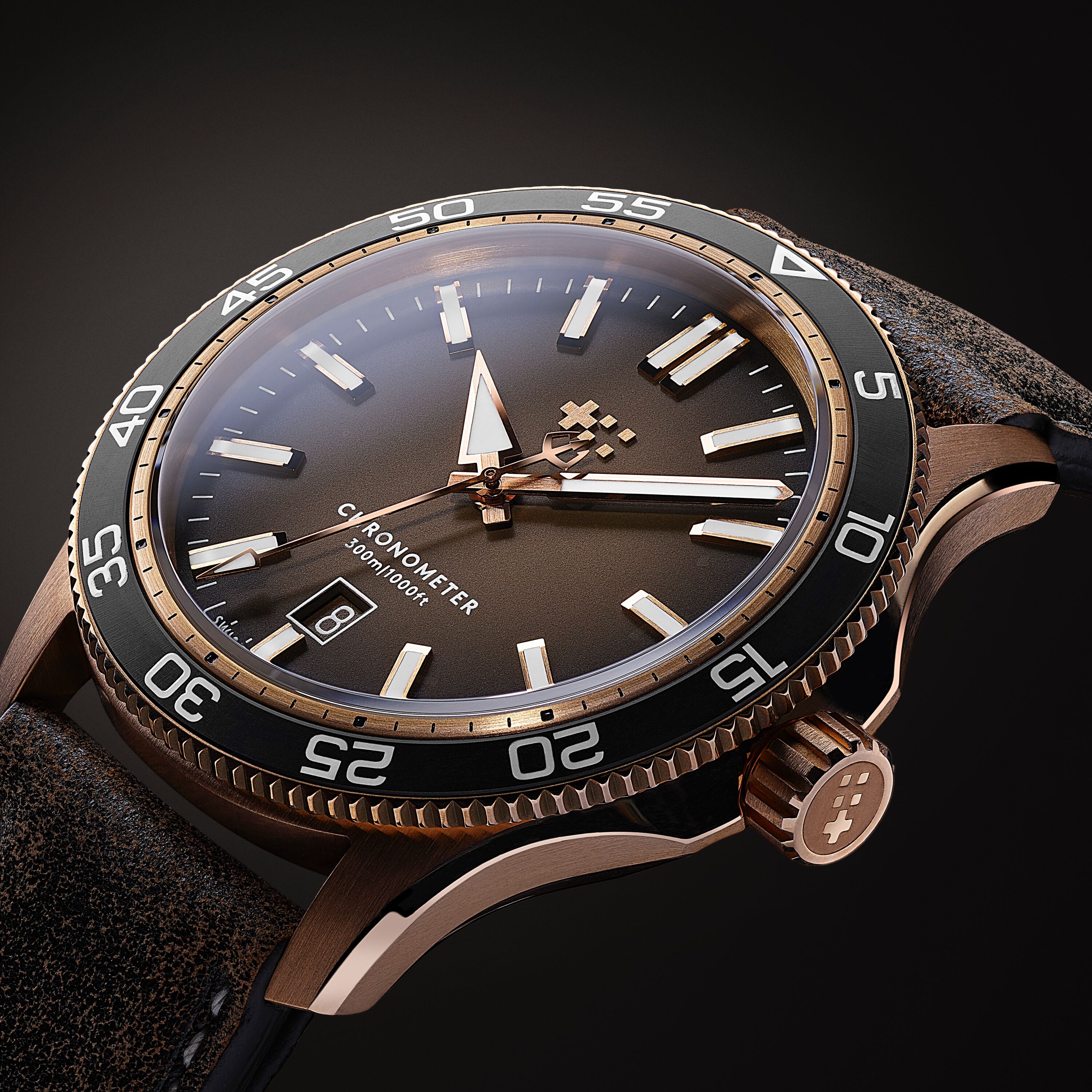 Christopher ward c60 top bronze 38mm