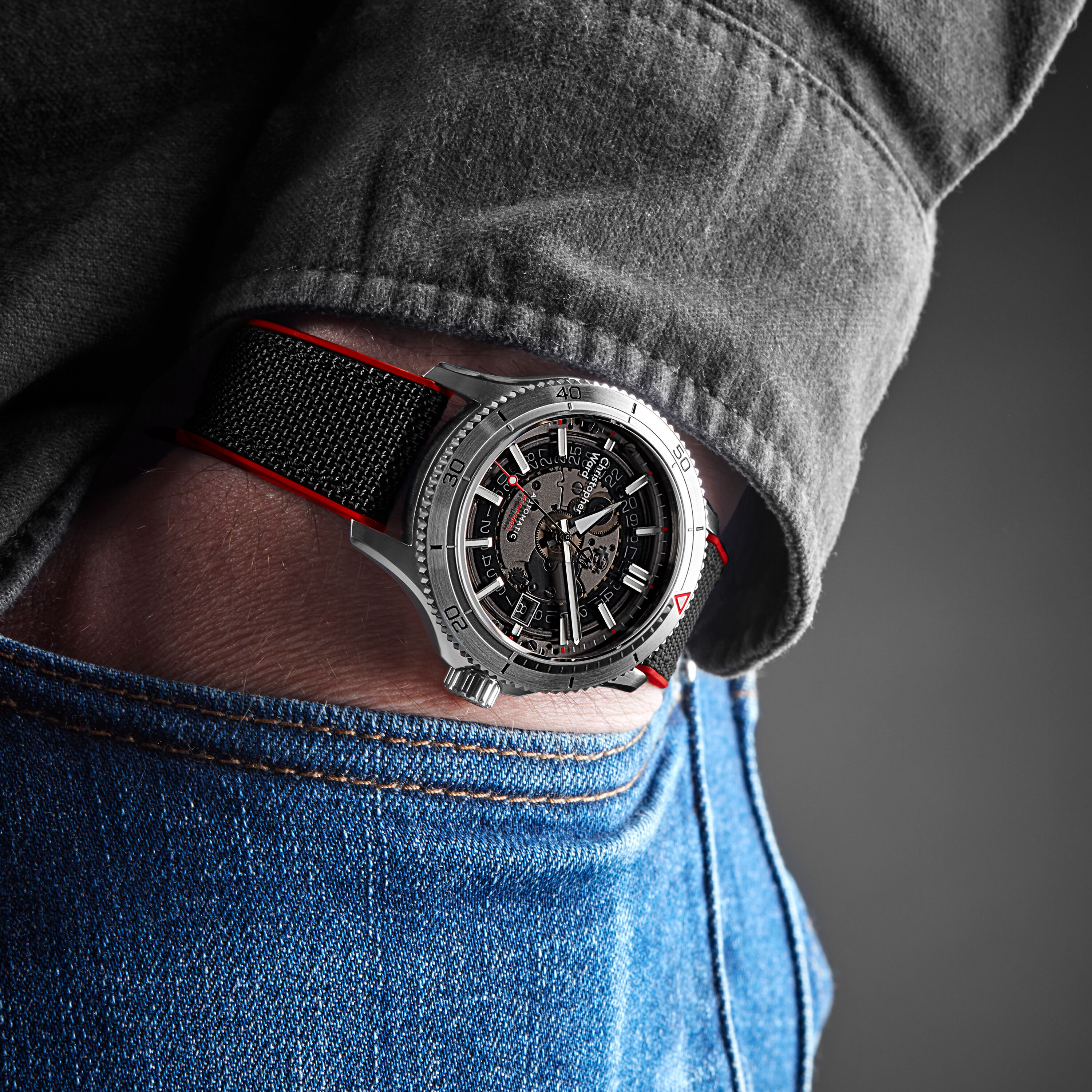 christopher ward rubber strap