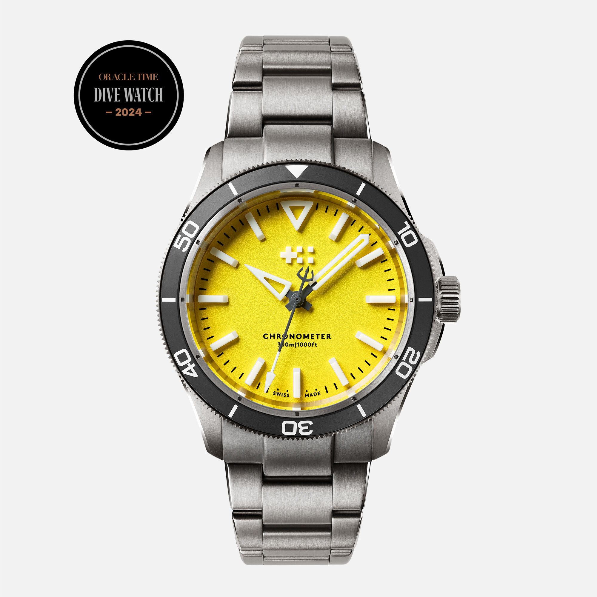 Christopher Ward Yellow Dial Divers Watch C60 Trident Lumière