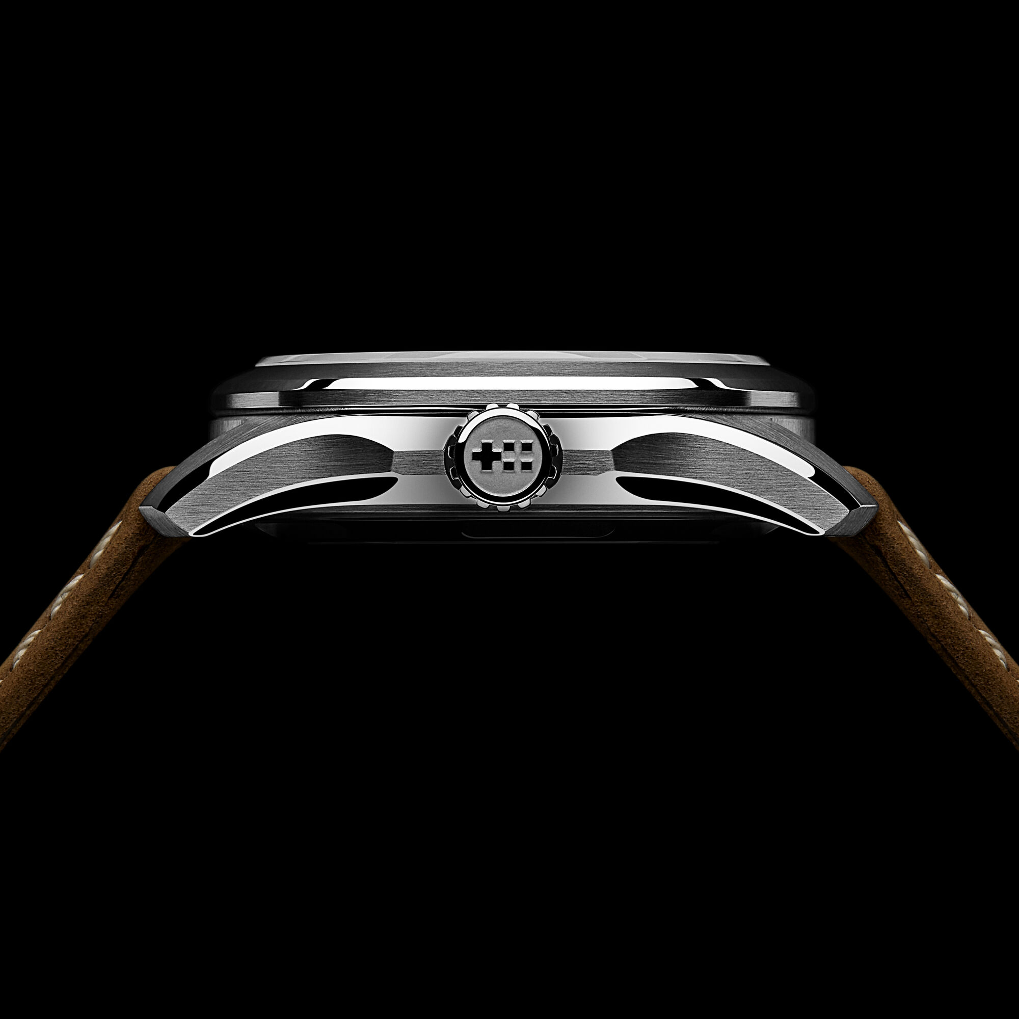 knee length dresses for ladies Stanway Vintage V-Stitch Genuine Italian Suede Watch Strap - Silver Gr