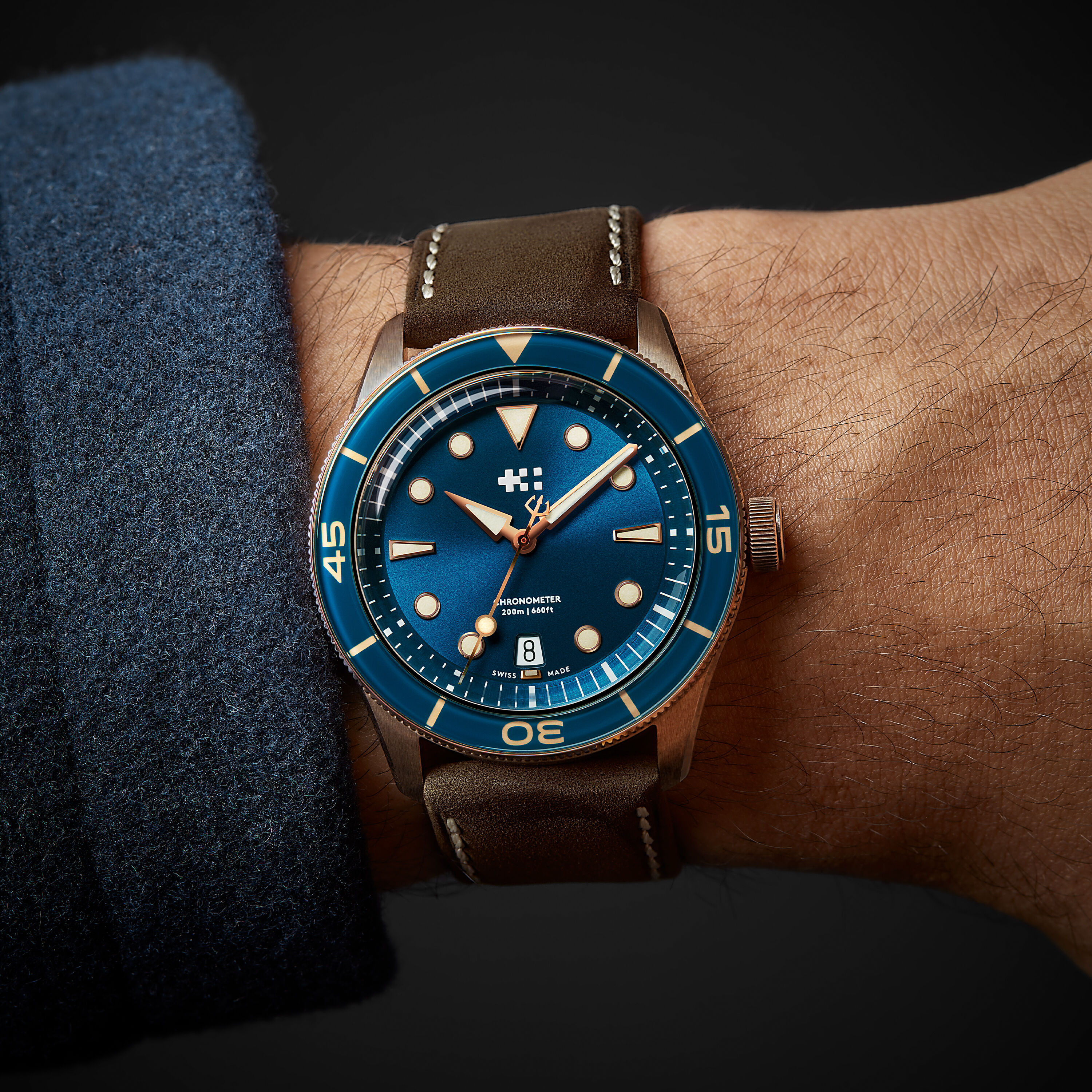 C65 Aquitaine Bronze COSC Patinated | Christopher Ward