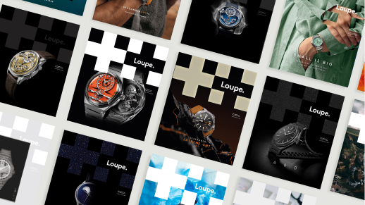 Multiple examples of previous Loupe magazines