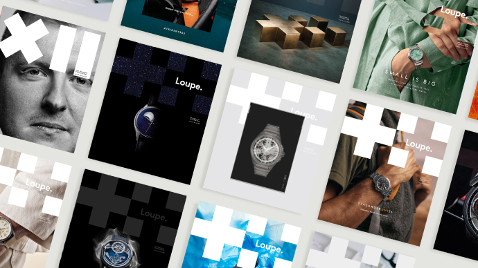 Multiple examples of previous Loupe magazines