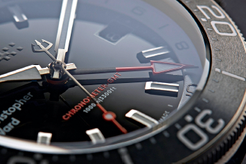a luminescent Christopher Ward watchface