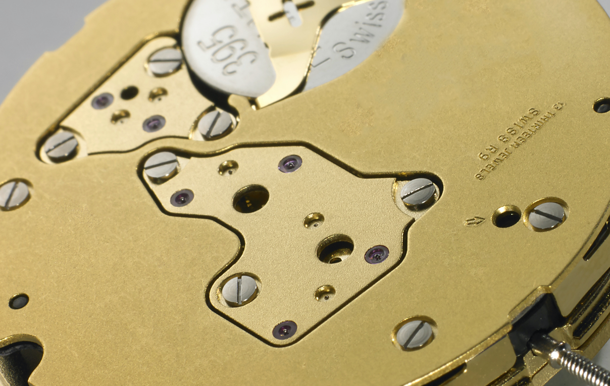 a closeup of Christopher Ward watch's movement